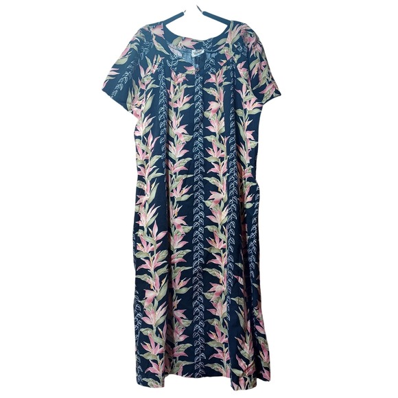 Tori Richard Other - Tori Richard Honolulu Birds of Paradise Muumuu House Dress XL Hawaiian Lounge